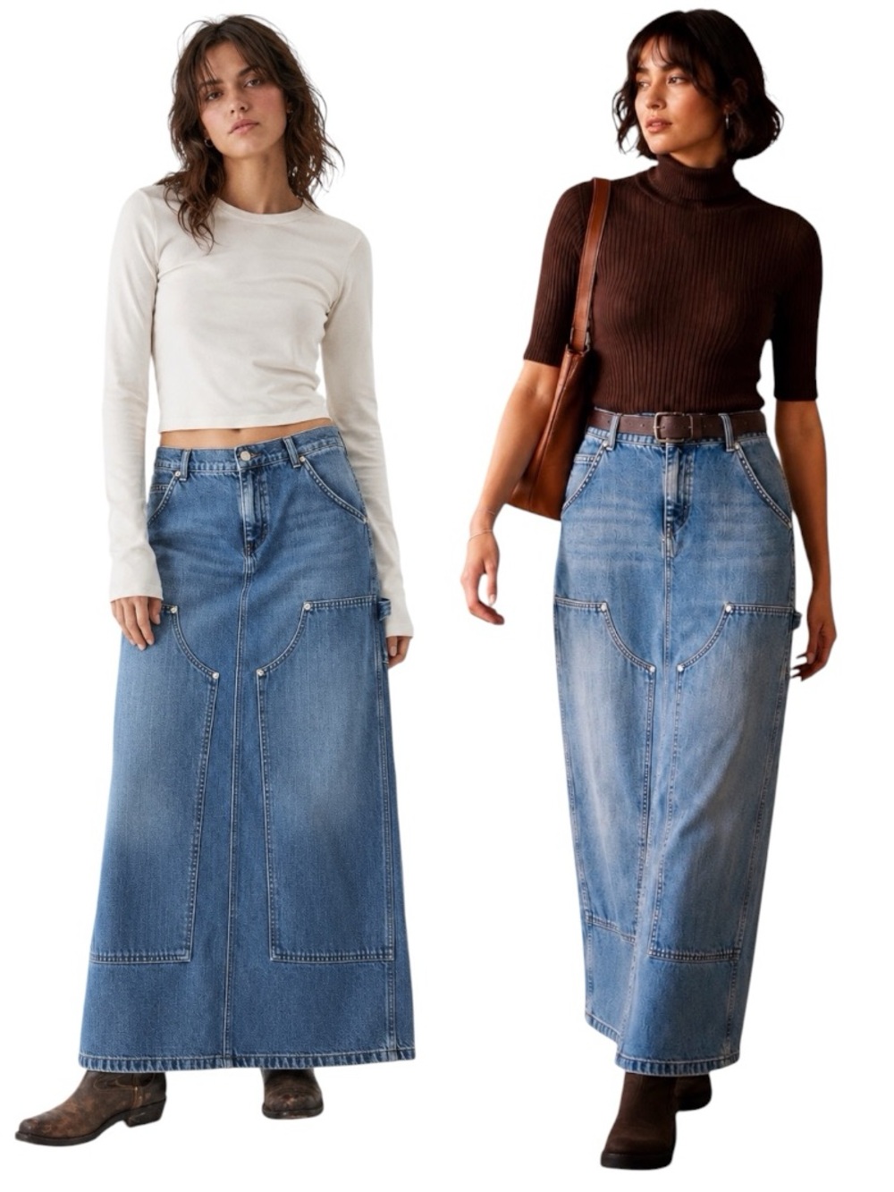 BDG Denim Cargo Utility Maxi Skirt |  Double Knee | Women’s Medium | Y2K Grunge